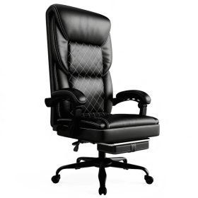 Gaming Chair, Office Chair with Inflatable Lumbar Support, Ergonomic Comfortable Wide Computer Chair with Footrest and Linked Soft Armrests