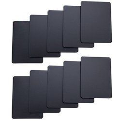 Set of 10 Black Plastic Poker Size Cut Cards
