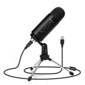 USB Recording Microphone for Computer Podcast: Zero Latency Monitoring Professional PC Mic Studio Cardioid Kit with Tripod Stand, Great for Gamin