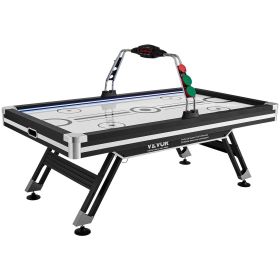 Air-Powered Hockey Table, 89" Indoor Hockey Table for Kids and Adults, LED Sports Hockey Game with 2 Pucks, 2 Pushers, and Electronic Score Syste