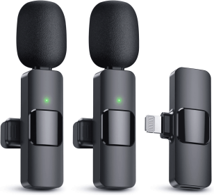 Wireless Lavalier Microphone, Type - C IPhone 15, 16, Rechargeable Wireless Microphone For Video Recording, Game Live Streaming, Interview, Vlog (Option: IPhone)