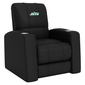 Relax Home Theater Recliner with New York Jets Classic Logo (Material: Commercial Grade Synthetic Leather)